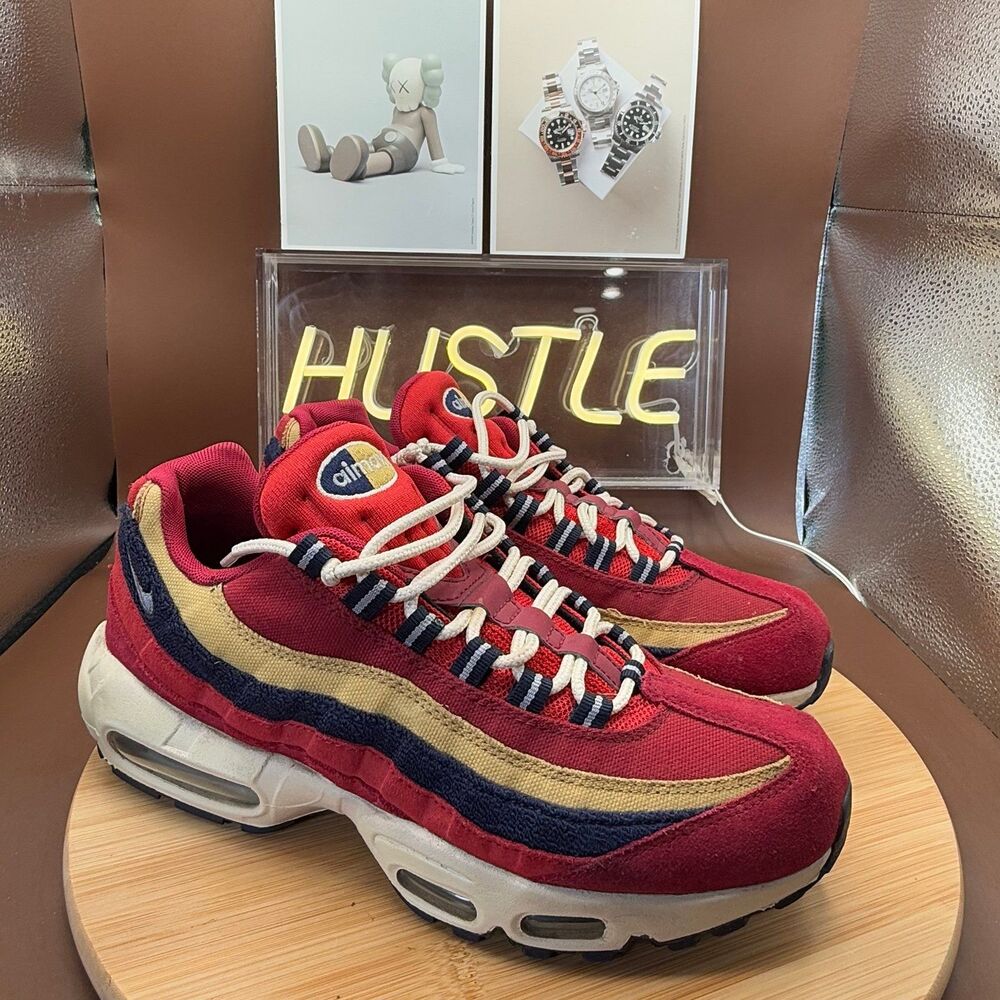 Nike Air Max 95 PRM Red Crush/Wheat Gold (2018) Men’s Sz 8